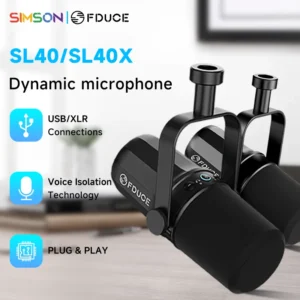 micrófono fduce sl40x/sl40 usb/xlr con salida de auriculares integrada y aislamiento acústico