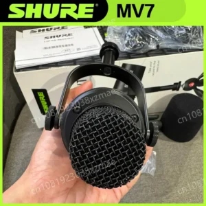 micrófono híbrido usb/xlr original shure mv7, micrófono con tarjeta de sonido incorporado